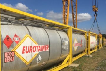 Temporary storage of tank containers